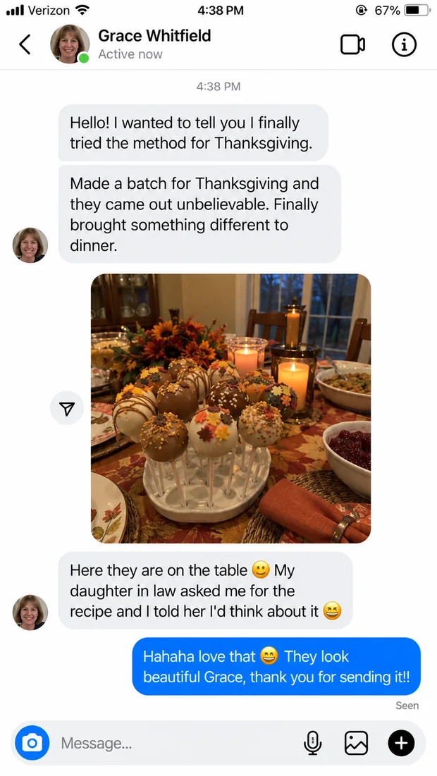 Message from Grace about Thanksgiving