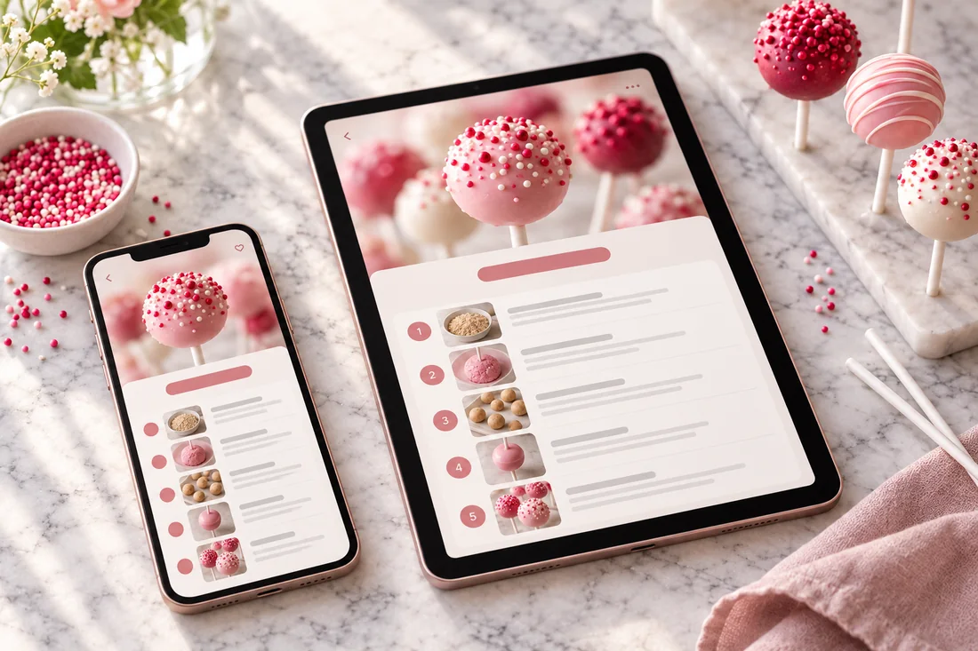 The training open on a phone and a tablet